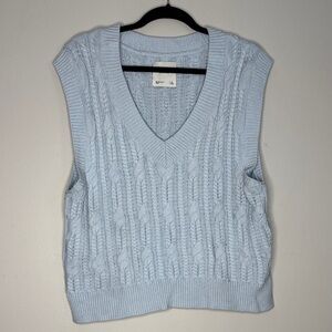 Abercrombie & Fitch Light blue knit sweater vest